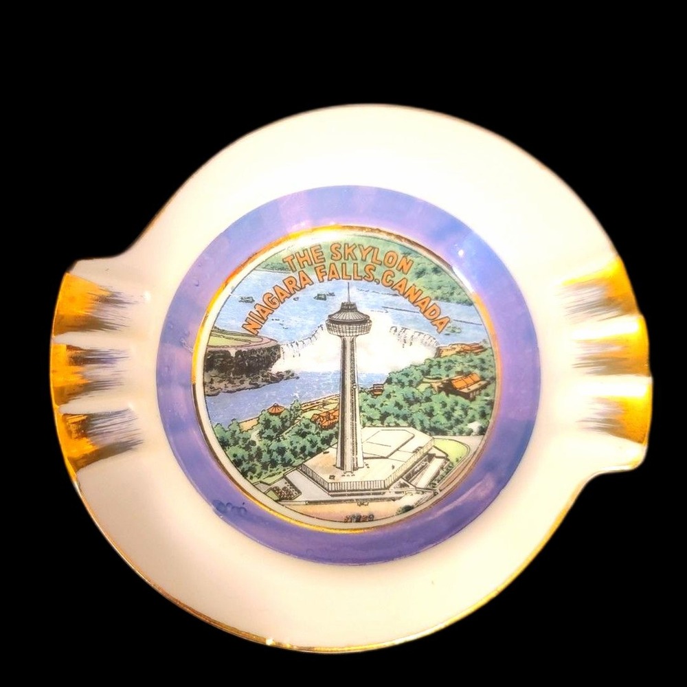 Niagara Falls Canada Vintage Souvenir 5"‎ Ashtray Skylon Tower Made in Japan